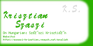 krisztian szaszi business card